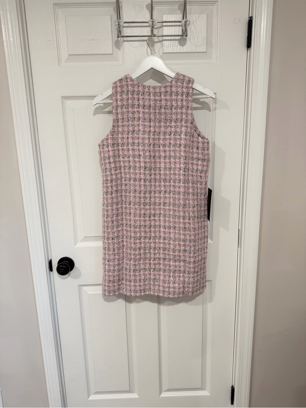 NWT Tuckernuck Pomander Place Pink Quiet Luxury Preppy Tweed Medium Shift Dress - Picture 7 of 8